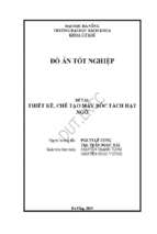 Thiết kế và chế tạo máy tách hạt ngô mini