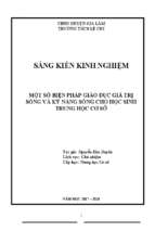 Skkn chủ nhiệm lớp 8 một số biện pháp giáo dục giá trị sống và kỹ năng sống cho học sinh trung học cơ sở