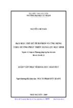 Luận văn toán học dạy học chủ đề tích phân và ứng dụng theo hướng phát triển năng lực học sinh