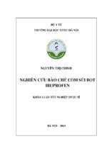 Luận văn nghiên cứu bào chế cốm sủi bọt ibuprofen​