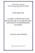 Luận văn quản lý công tác động của trí tuệ cảm xúc đến kết quả công việc của cán bộ công chức   trường hợp sở tài chính thành phố hồ chí minh​