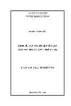 Luận văn lịch sử việt nam kinh tế, văn hóa huyện yên lập tỉnh phú thọ nửa đầu thế kỷ xix