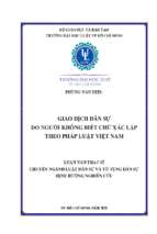 Giao dịch dân sự do người không biết chữ xác lập theo pháp luật việt nam