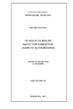 Các nhân tố tác động đến đạo đức nghề nghiệp kế toán   nghiên cứu tại tỉnh bình dương