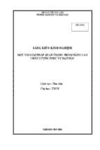 Skkn thư viện một vài giải pháp quan trọng nhằm nâng cao chất lượng phục vụ bạn đọc