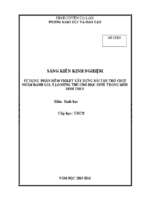 Skkn sử dụng phần mềm violet xây dựng bài tập, trò chơi nhằm đánh giá, tạo hứng thú cho học sinh trong môn sinh thcs