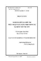 Luận văn đánh giá kết quả điều trị phẫu thuật nang màng nhện trong sọ tại bệnh viện việt đức