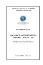 Pháp luật về bảo vệ môi trường trong hoạt động du lịch