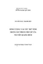 Hình tượng cái tôi trữ tình trong ngư phong thi tập của nguyễn quang bích