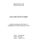 Skkn chủ nhiệm lớp 8 một số giải pháp làm tốt công tác chủ nhiệm lớp ở trường trung học cơ sở