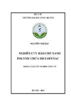 Luận văn nghiên cứu bào chế nano polyme chứa diclofenac​