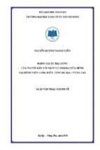 Luận văn quản lý công đánh giá sự hài lòng của người dân với dịch vụ khám,chữa bệnh tại bệnh viện long điền, tỉnh bà rịa   vũng tàu​