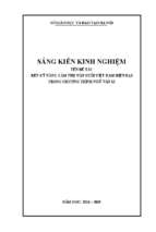 Skkn rèn kỹ năng cảm thụ văn xuôi việt nam hiện đại trong chương trình ngữ văn 12