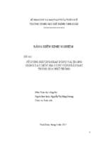 Skkn sử dụng phương pháp đóng vai trong giảng dạy môn giáo dục công dân bậc trung học phổ thông