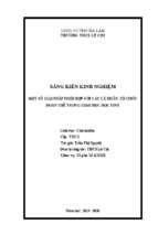 Skkn chủ nhiệm lớp 7 một số giải pháp phối hợp với các cá nhân, tổ chức đoàn thể trong giáo dục học sinh