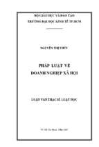 Luận văn ngành luật pháp luật về doanh nghiệp xã hội​