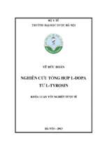 Luận văn nghiên cứu tổng hợp l dopa từ l tyrosin​