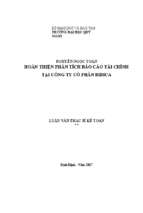 Hoàn thiện phân tích báo cáo tài chính tại công ty cổ phần bibica