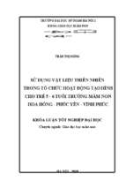 Sử dụng các vật liệu thiên nhiên trong tổ chức hoạt động tạo hình cho trẻ 5   6 tuổi trường mầm non hoa hồng.