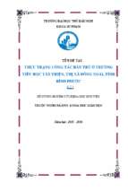 Thực trạng công các bán trú ở trường tiểu học tân thiện, thị xã đồng xoài, tỉnh bình phước