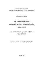 Hệ thống giáo dục dưới chế độ việt nam cộng hòa (1954   1975)