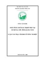 Luận văn nông nghiệp phân tích chuỗi giá trị bò thịt tại huyện ba chẽ, tỉnh quảng ninh