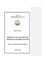 Luận văn nghiên cứu bào chế viên nén amoxicilin giải phóng kéo dài​