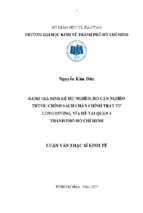 Luận văn quản lý công đánh giá sinh kế hộ nghèo, hộ cận nghèo trước chính sách chấn chỉnh trật tự lòng đường, vỉa hè tại quận 1 thành phố hồ chí minh​
