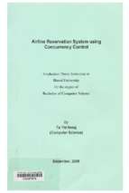 Airline reservation system using concurrency control  computer science 