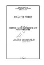 Thiết kế và chế tạo mô hình máy phay gỗ mỹ nghệ.