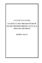 Skkn xây dựng và thực hiện một số chủ đề dạy học stem phần điện học vật lý 11, 12 trung học phổ thông.