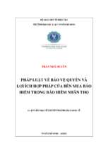 Pháp luật về bảo vệ quyền và lợi ích hợp pháp của bên mua bảo hiểm trong bảo hiểm nhân thọ