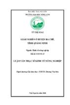 Luận văn nông nghiệp giảm nghèo ở huyện ba chẽ, tỉnh quảng ninh