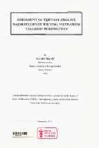 Assessment of tertiary english major students' writing vietnamese teachers' perspectives  a thesis submitted in partial fulfilment of the requirments