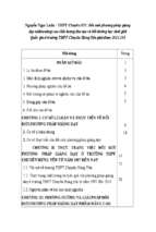 Skkn đổi mới phương pháp giảng dạy nhằm nâng cao chất lượng đào tạo và bồi dưỡng học sinh giỏi quốc gia ở trường thpt chuyên hưng yên giai đoạn 2011 2012