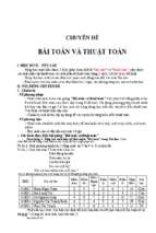 Chuyên đề tin học 11 bài toán và thuật toán.