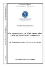 Các biện pháp thay thế xử lý vi phạm hành chính đối với người chưa thành niên