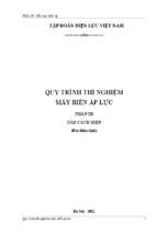 Quy trình thí nghiệm máy biến áp lực   phần iii dầu cách điện.