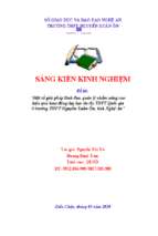 Skkn một số giải pháp lãnh đạo, quản lý nhằm nâng cao hiệu quả hoạt động dạy học ôn thi thpt quốc gia ở trường thpt.