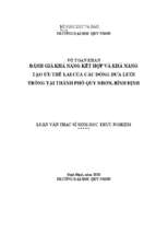 Đánh giá khả năng kết hợp và khả năng tạo ưu thế lai của các dòng dưa lưới trồng tại thành phố quy nhơn, bình định