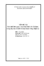 Skkn học sinh làm quen   học thực hành với arduino trong dạy học stem và thực hành công nghệ 12.