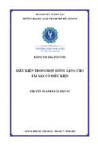 Điều kiện trong hợp đồng tặng cho tài sản có điều kiện