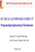 Kỹ thuật lập trình hệ cơ điện tử = programming engineering in mechatronics. chapter v hardware interface programming