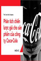 Phân tích chiến lược giá cho sản phẩm của công ty coca cola