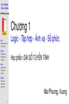 Đại số tuyến tính chương 1 logic   tập hợp   ánh xạ   số phức