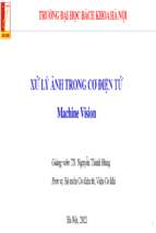 Xử lý ảnh trong cơ điện tử machine vision. chapter 3. intensity transformations and spatial filtering