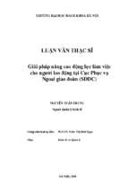 Giải pháp nâng cao động lực làm việc cho người lao động tại cục phục vụ ngoại giao đoàn (sddc)