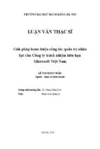 Giải pháp hòan thiện công tác quản trị nhân lực cho công ty trách nhiệm hữu hạn microsoft việt nam