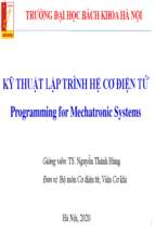 Kỹ thuật lập trình hệ cơ điện tử= programming for mechatronic systems. chapter 1 basic and data management of c++