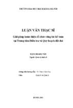 Giải pháp hoàn thiện tổ chức công tác kế toán tại trung tâm điều tra và quy hoạch đất đai